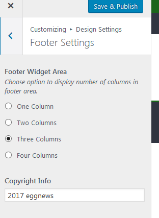 design setting footer2