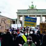 Protest in suppport of Ukraine, in Berlin